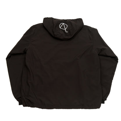 Avaider Mens Streetwear Hodder Full Zip Windrunner Jacket Black