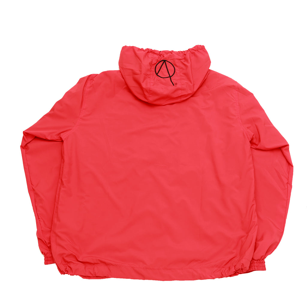 Avaider Mens Streetwear Hodder Full Zip Windrunner Jacket Red