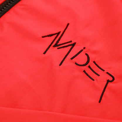 Avaider Mens Streetwear Hodder Full Zip Windrunner Jacket Red