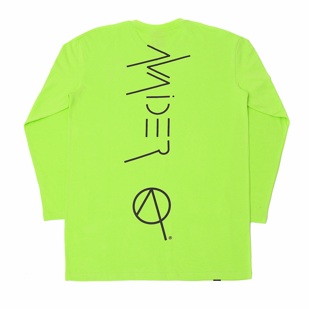 Back Logo crew neck long sleeve t-shirt in neon green