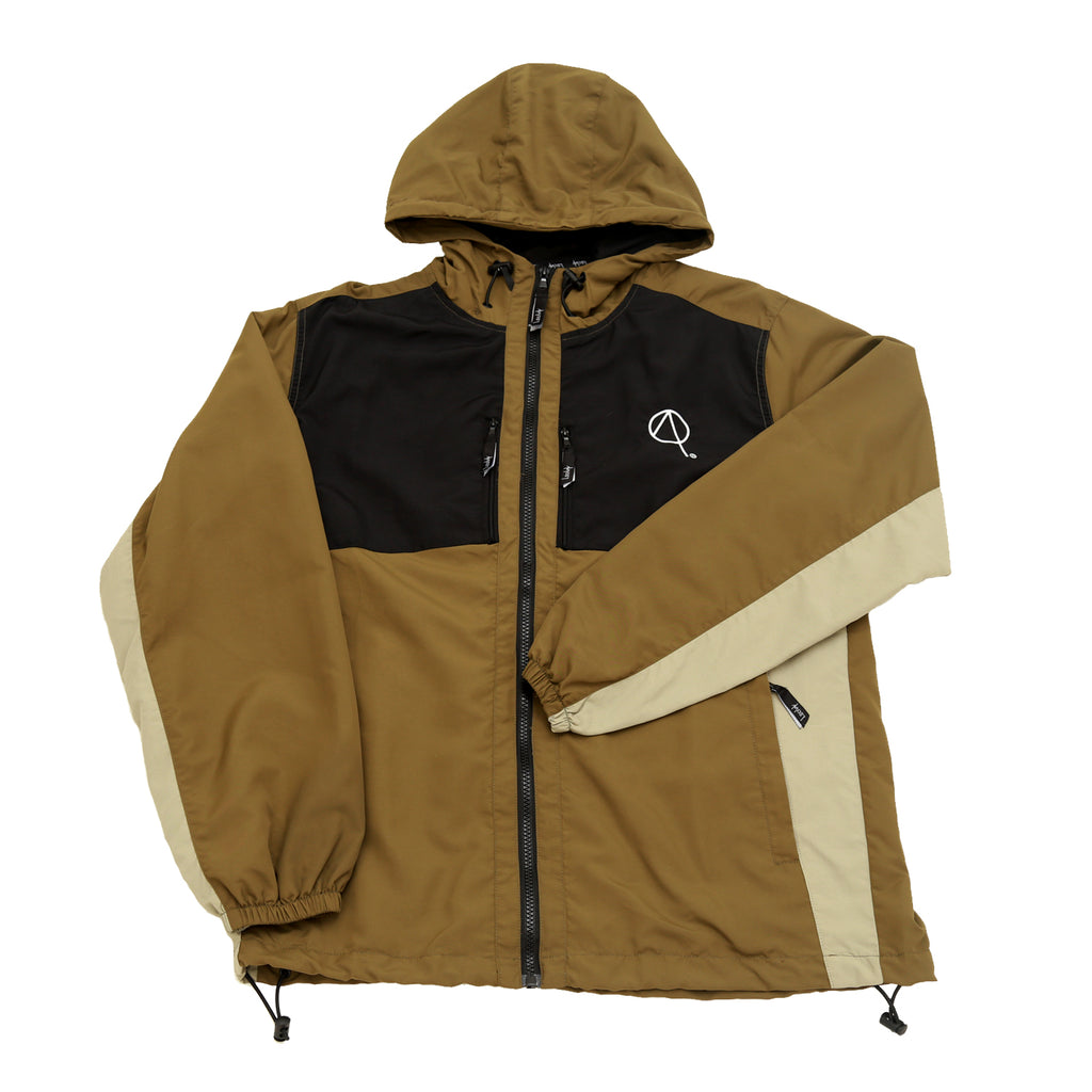 QUIGLEY WINDRUNNER JACKET IN KHAKI BLACK AND OLIVE