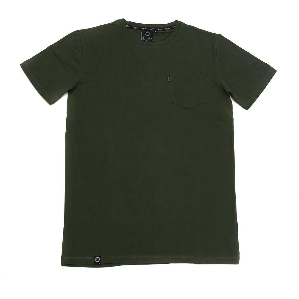 Sion crew neck pocket t-shirt in khaki