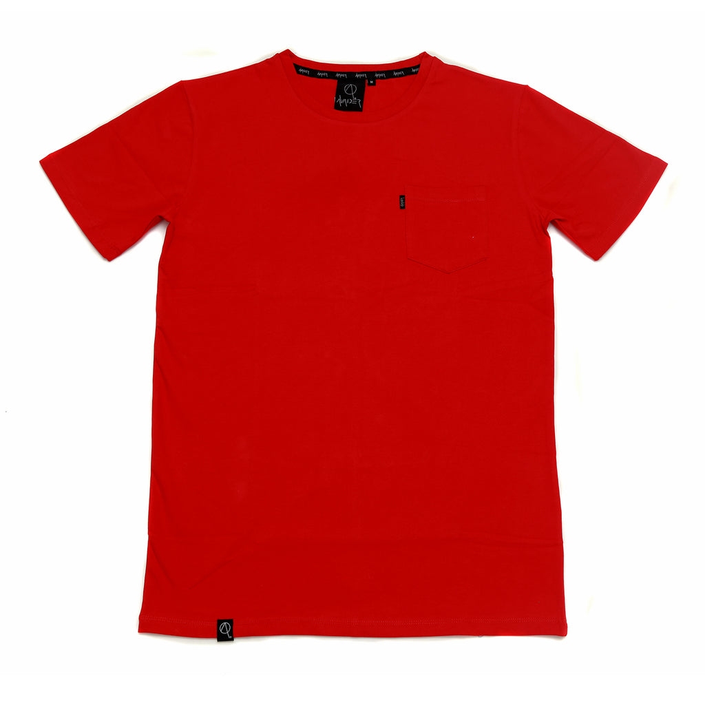 Sion crew neck pocket t-shirt in red